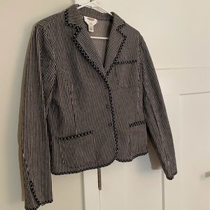 Talbots stretch striped jacket